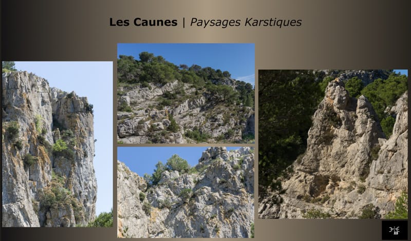 Les Caunes: Paysages ruiniformes, pendages, ...