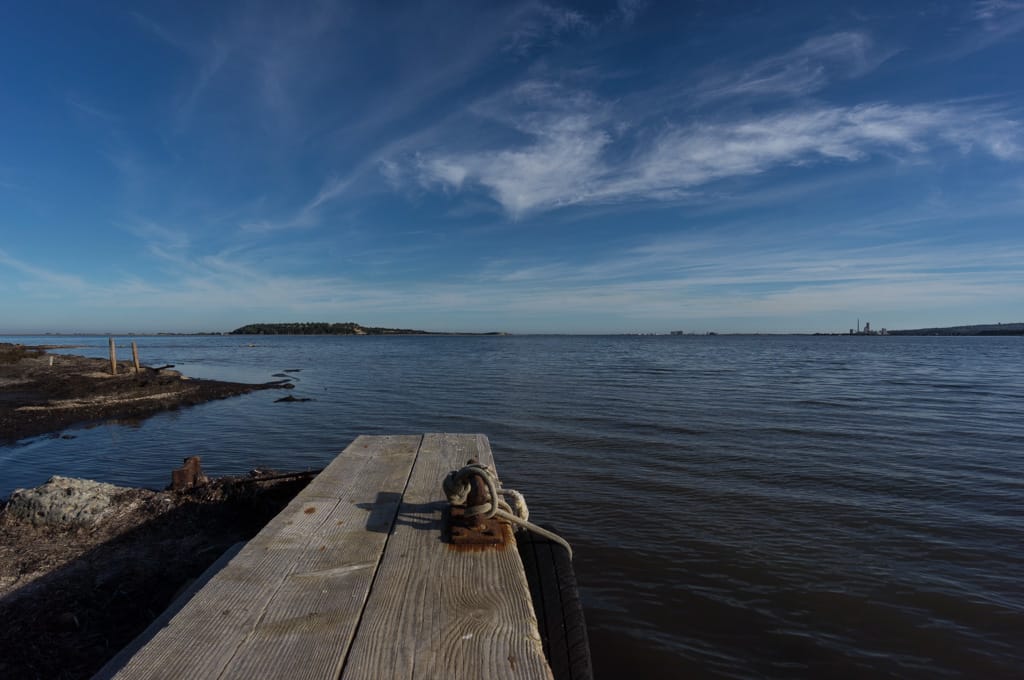 La pointe Cabal et le ponton de l'île de l'Aute