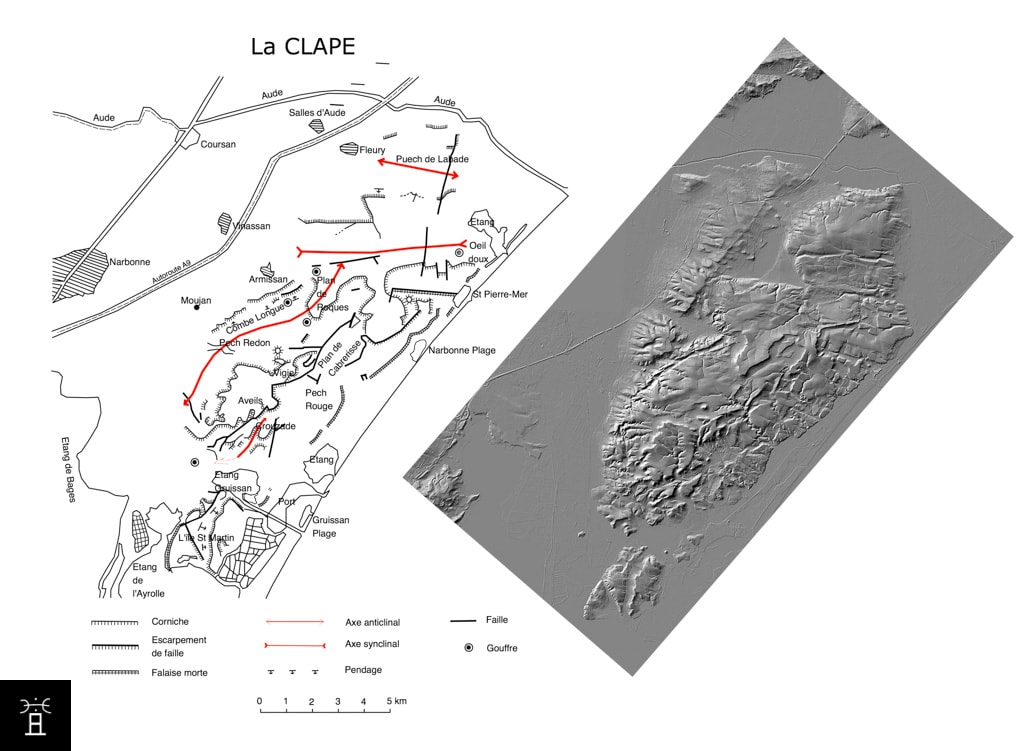 Plissements et failles du massif de la Clape