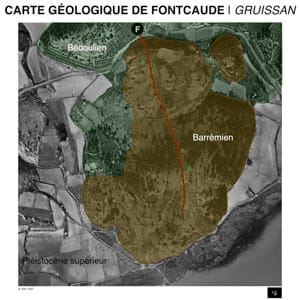 Les couches géologiques du pech de Fontcaude