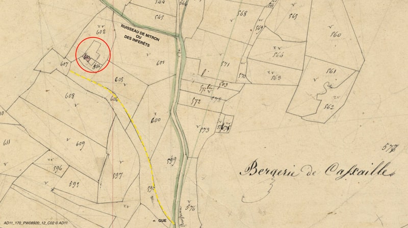 La ferme du Pas de Lascarettes (Cadastre Napoléonien | 1830)