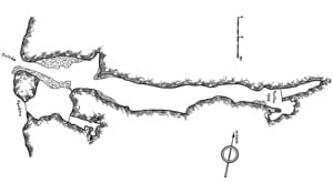 Plan de la grotte de la Crouzade: D Sacchi