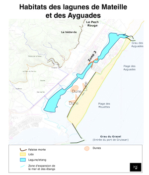 Localisation zone 3: Autour du pont des Ayguades