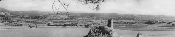 Vue sur les bords de l'étang de Gruissan et le territoire de la Sagne | 1960