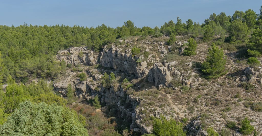 Les falaises de la combe de Tintaine depuis le Planal de la Passe