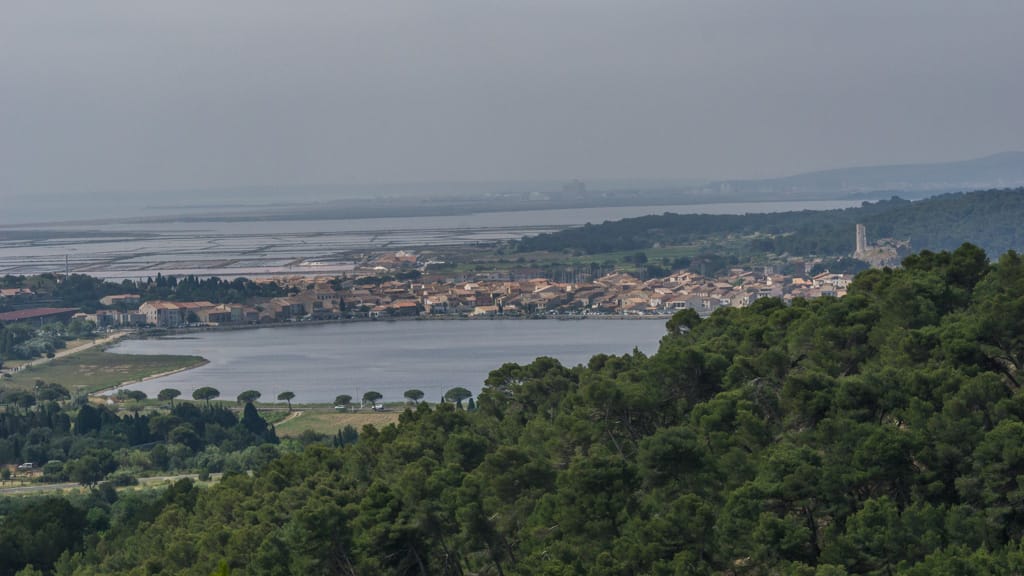 Vue sur Gruissan, les Salins et Port la Nouvelle