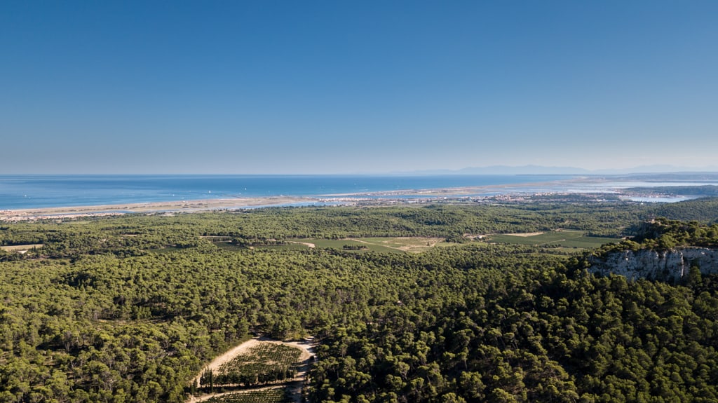 La côte Narbonnaise et au-delà depuis Vente-Farine