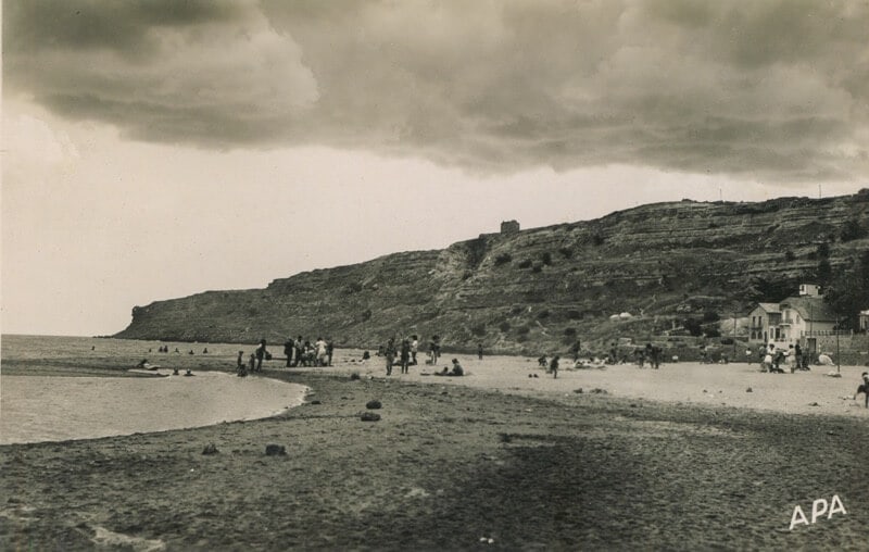 La falaise de Leucate dans les années 50