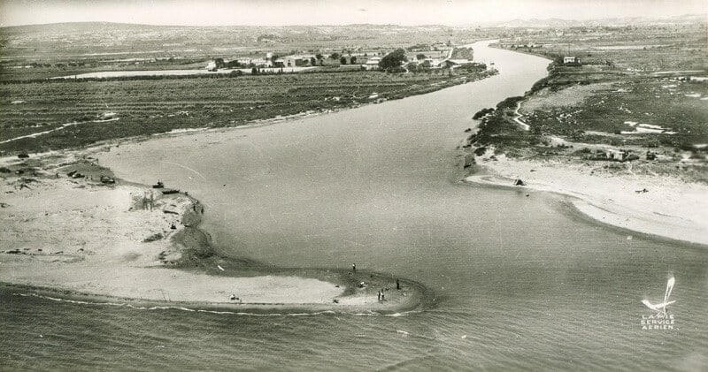 L'embouchure de l'Aude dans les années 1950