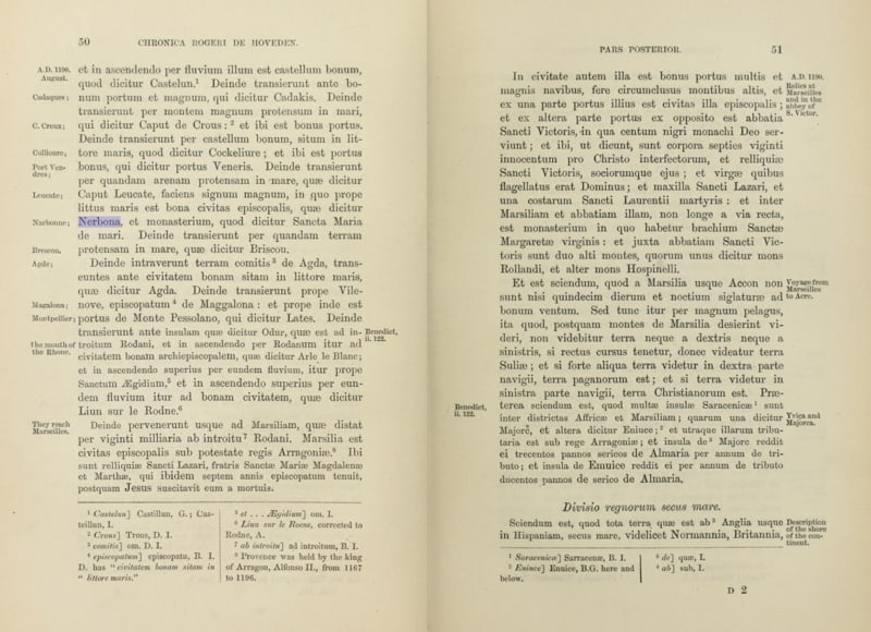 Chronica, 1192, Roger de Hoveden (ed. William Stubbs) (4 vols., Rolls series, 1868–71)