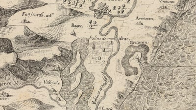 Carte du canal royal de communication des mers en Languedoc F. Andreossy 1669 © BNF