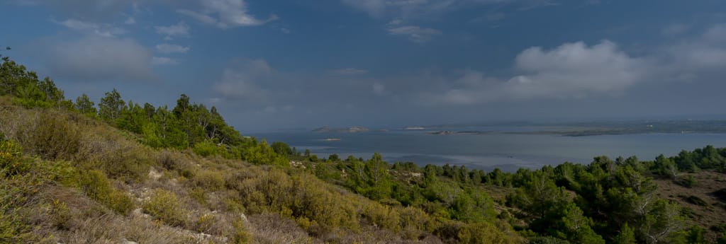 L'étang de Bages-Sigean depuis le Mour