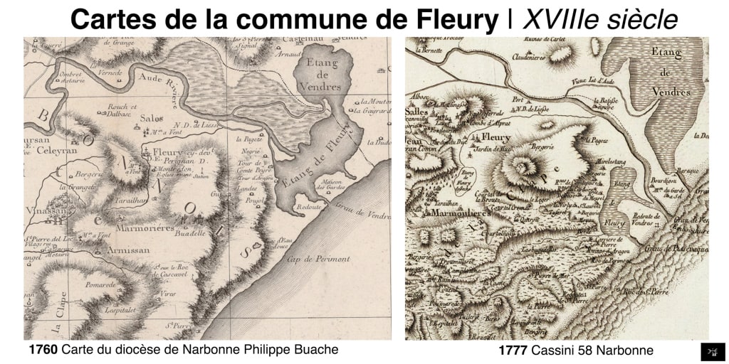 Cartes de la commune au XVIII<sup>e</sup> siècle
