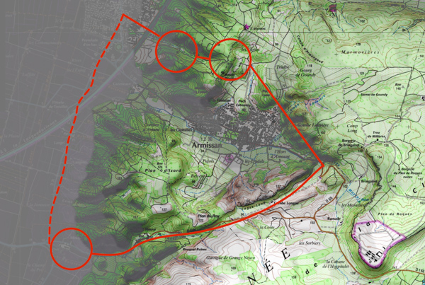 Le territoire concerné © IGN