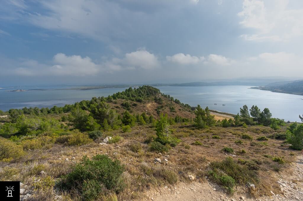 Etang de Bages-Sigean vue Sud, Depuis le Mour 