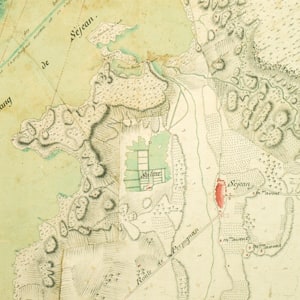 1776 Le Grand Salin: Carte de la cote de la mer depuis la redoute de Montoulies jusques au cap de la Franqui 1Fi1255 © AD11