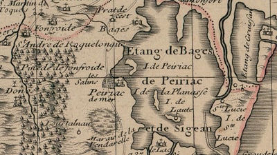 Carte du diocèse de Narbonne Guillaume Lafont 1704 © BNF