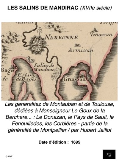 Carte de Narbonne 1695 © BNF
